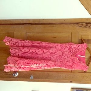 Beautiful pink lace dress. Worn once.